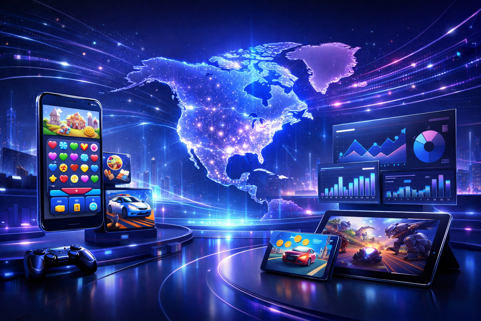 North America mini-game publishing visual